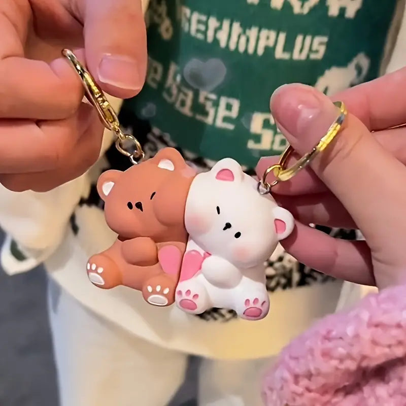 Cute Magnetic Cartoon Animal Keychains