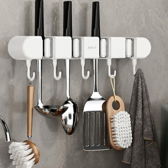 Self-Adhesive Mop & Broom Organizer