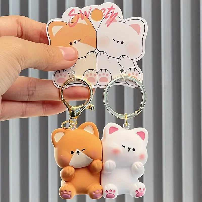 Cute Magnetic Cartoon Animal Keychains