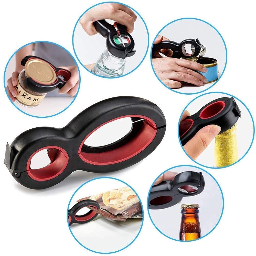 6 in 1 Multi Function Twist Bottle Opener